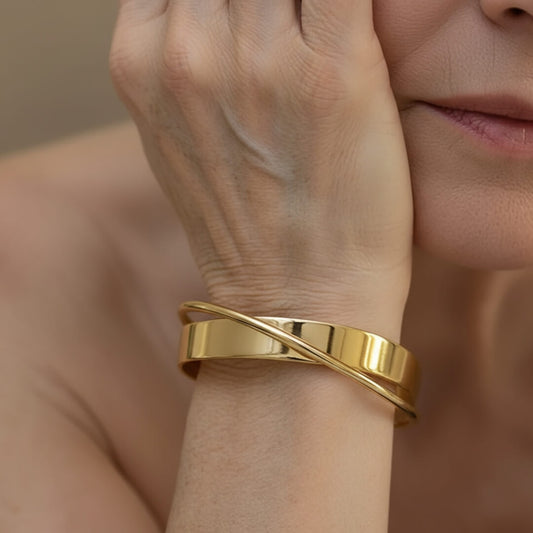 Minimalist Gold Cuff Bracelet Susan Rose Jewelry