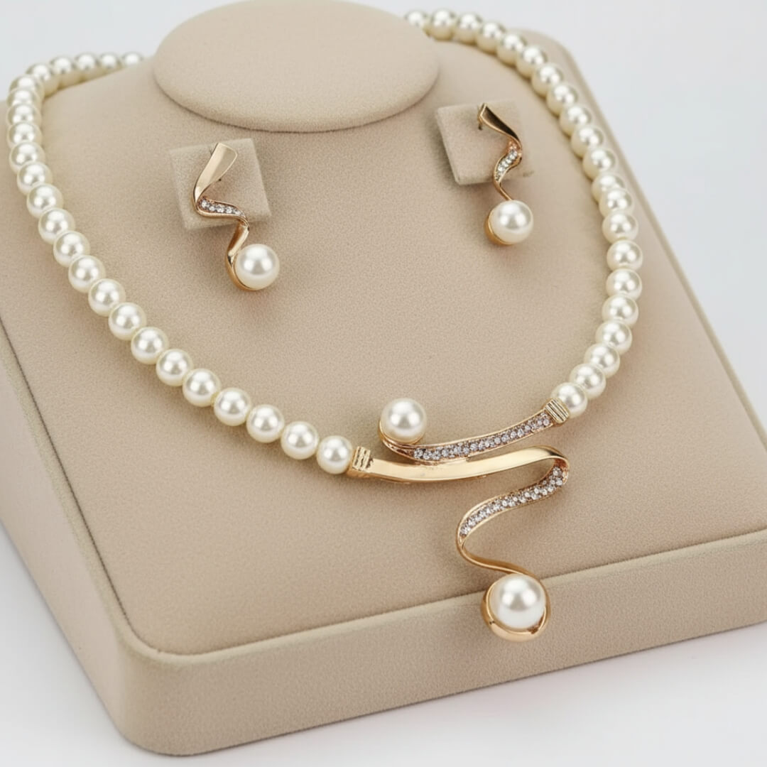 Pearl Necklace and Earring Set Susan Rose Jewelry