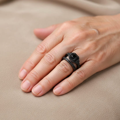 Sterling Silver Black Diamond Ring Susan Rose Jewelry